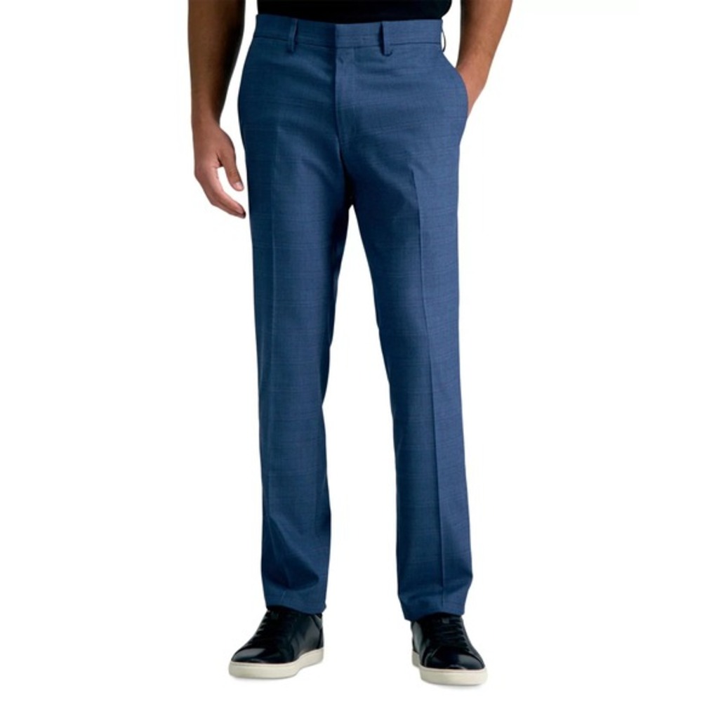 Kenneth Cole Reaction Men's Slim-Fit Stretch Check Dress Pants 30Wx32L E111668